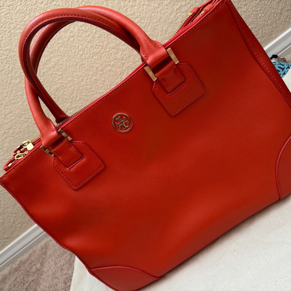 Tory Burch Robinson Double zip tote